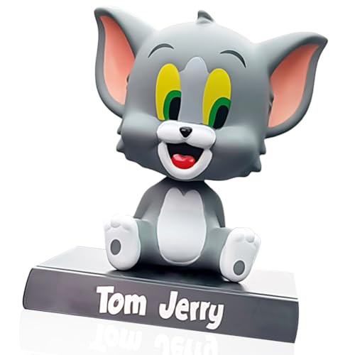 OZXVXZO Schütteln Kopf Figur, Tom and Jerry Auto Figurine, Tom and Jerry Auto-Armaturenbrett-Ornamente Figur Modell Kindergeburtstag Deko Sammlung Dekorationen Modell Auto Innenraum Dekoration von OZXVXZO