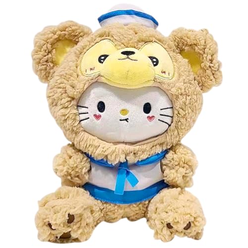 OZXVXZO heellokitty Kuscheltier Plüschtier Teddybär, K-itty Plüsch Spielzeug, Bär Kuscheltier Puppe Spielzeug für Kinder Mädchen Jungen Kinderzimmer Dekor Geburtstag Party Supplies 20cm von OZXVXZO