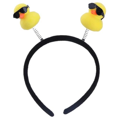 Haarreif mit kleiner gelber Ente, Cartoon-Tier-Haarband für Damen und Kinder, niedliche Bühnenauftritte, Kopfbedeckung, Ornament, 3D-Headset, Stirnband von Oadnijuie