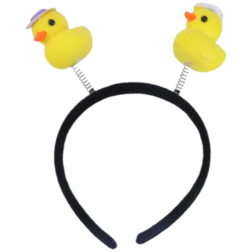 Haarreif mit kleiner gelber Ente, Cartoon-Tier-Haarband für Damen und Kinder, niedliche Bühnenauftritte, Kopfbedeckung, Ornament, 3D-Headset, Stirnband von Oadnijuie