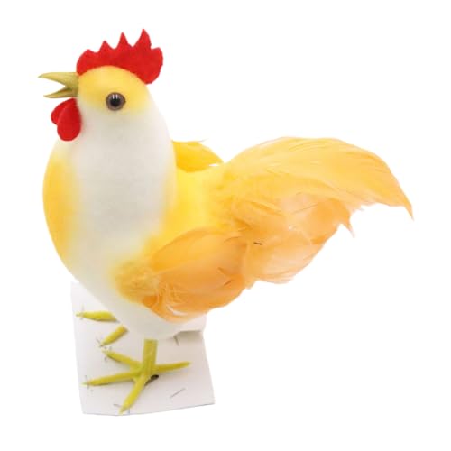 Oadnijuie Künstliche Feder-Huhn-Simulationen, Figuren, Dekoration, realistische Huhn-Dekoration, Geschenk von Oadnijuie