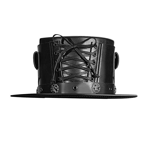 Oadnijuie Steampunk-Hut für Herren, mit Brille, Steampunk-Hut, Gay-Zylinder, GothHat, Steampunk-Hut, Halloween, Maskerade, Hut für Herren von Oadnijuie