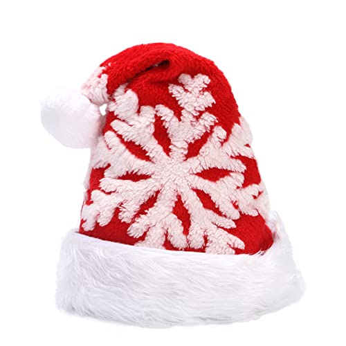 Oadnijuie Weihnachtsmütze Kappen Weihnachtsmützen Kopfschmuck Party Kappen Handgefertigte Rot von Oadnijuie