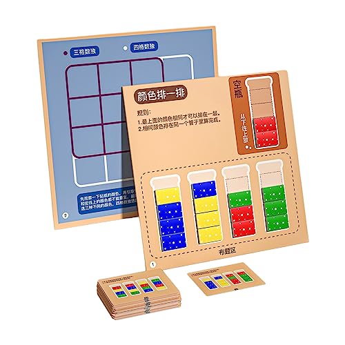 Schiebepuzzle Spielzeug Feinmotorik Trainingsspielzeug Vorschulerziehung Farbsortierung Geschenk von Oadnijuie