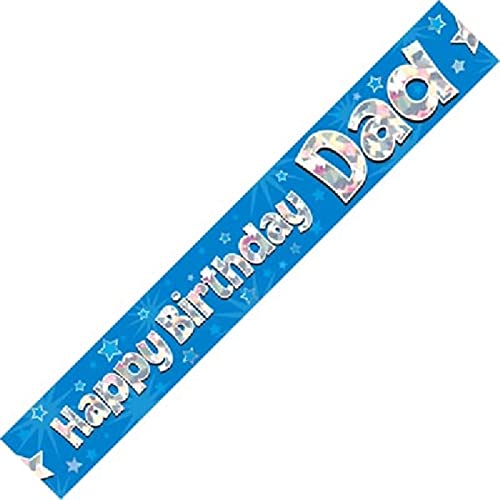 OakTree 1.587.672,7 cm Happy Birthday Dad Folie holografisches Banner, blau von OakTree