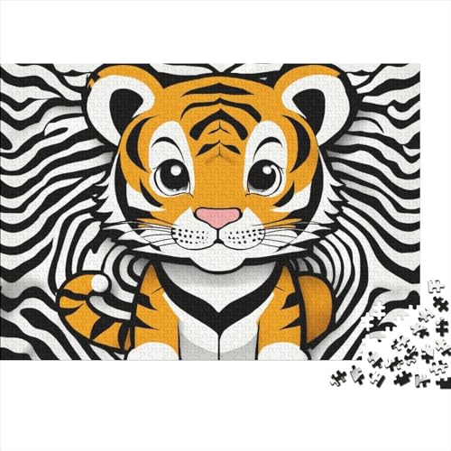 500 Teile Tiger Puzzles Für Erwachsene Teenager Cute Animals Stress Relief Familie Puzzle Spiel Wandkunst 500 Stück Puzzle Pädagogisches Spiel Spielzeug Geschenk 500pcs (52x38cm) von OakiTa