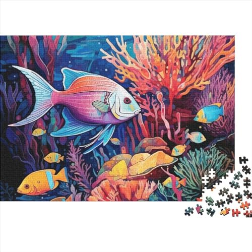 Ocean World 1000 Piece Puzzle Beautiful Fish Puzzle for Adults, Skill Game for The Whole Family, for Adults Stress Relieve Game Toy Gift for Adults and Children from 14 Years 1000pcs (75x50cm) von OakiTa