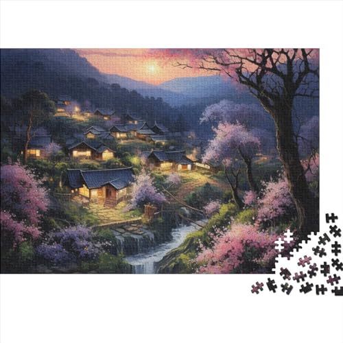 Quiet Town 1000 Piece Puzzle Town Life Puzzle for Adults, Skill Game for The Whole Family, for Adults Stress Relieve Game Toy Gift for Adults and Children from 14 Years 1000pcs (75x50cm) von OakiTa