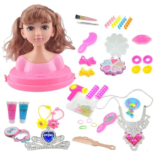 1 Set Doll Head für Haarstyling und Make -up Styling Head Doll für Mädchen farbenfrohe realistische Make -up -Accessoires für Mädchen Geburtstag Weihnachten Thanksgiving Geschenke, für Haare, Weihnac 1 Set Doll Head für Haarstyling und Make -up Styling Head Doll für Mädchen farbenfrohe realistische Make -up -Accessoires für Mädchen Geburtstag Weihnachten Thanksgiving Geschenke, für Haare, Weihnac von Obelunrp
