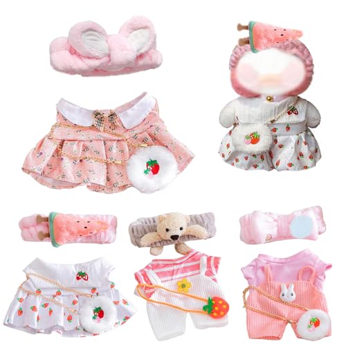 4 Set -Kleidung für ausgestopfte Tiere für 12 '' Plüsch Duck Kawaii Babypuppenkleidung mit Wassermelone, Hasen und Bären Themen DIY Duck Doll für Mädchen, für Stofftiere, Weihnachten 4 Set -Kleidung für ausgestopfte Tiere für 12 '' Plüsch Duck Kawaii Babypuppenkleidung mit Wassermelone, Hasen und Bären Themen DIY Duck Doll für Mädchen, für Stofftiere, Weihnachten von Obelunrp