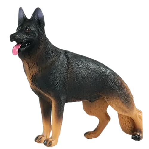 Deutsche Schäferhund Figur, 3,9 -Zoll -Harz Deutsch Schäferhundornament, schwarze deutsche Schäferhundgeschenke, deutsche Schäferhund -Model -Figur, Bildungsspielzeug für Jungen, Mädchen und Kinder i von Obelunrp