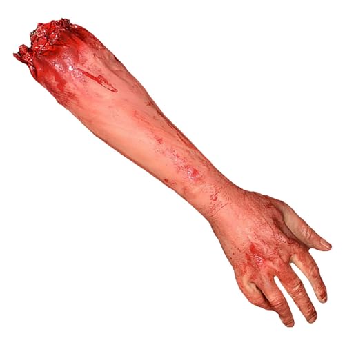 Obelunrp Gefälschte abgetrennte Arm, realistischer blutiger gebrochener Arm, Halloween gefälschte Körperteile für Haunted House Halloween Party Dekorationen von Obelunrp