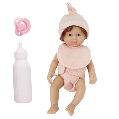 Obelunrp Mini -Babypuppen, 6 Zoll niedliche lebensee Neugeborene Babypuppe, weiche Silikon -Ganzkörperpuppe, tragbares Mädchen Mini mit Spielzeugzubehör für Kinder, Style 2, Puppen, Weihnachten D. Obelunrp Mini -Babypuppen, 6 Zoll niedliche lebensee Neugeborene Babypuppe, weiche Silikon -Ganzkörperpuppe, tragbares Mädchen Mini mit Spielzeugzubehör für Kinder, Style 2, Puppen, Weihnachten D. von Obelunrp