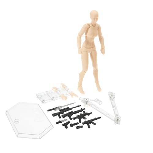 Bewegliche Gelenk-Actionfiguren – PVC-Actionfigur, Künstlerfigurenmodell | Glattes Design, bewegliche Stop-Motion-Actionfiguren, tragbare Künstler-Actionfigur mit Sockel zum Malen, Skizzieren von Obesntln