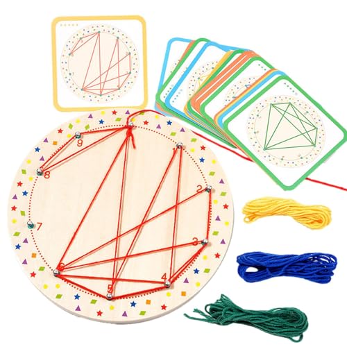 Obesntln Geoboard, Geotafeln für – Lernspielzeug zum Wickeln von Garn | Feinmotorik-Spielzeug für Vorschule, Spielzeug zur Früherziehung für Mädchen und von 3, 4 und 5 Jahren von Obesntln