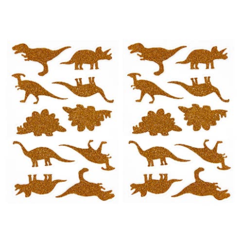 Oblique Unique® Dino Sticker Set 20 STK. Dinosaurier Aufkleber für Kinder für Kindergeburtstag zum Spielen Basteln Scrapbooking als Mitgebsel UVM. (Braun) von Oblique Unique