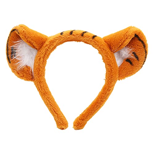 Obotsnoi Cartoon-Tier-Stirnbänder, weiches Kunstplüsch, Tigerohren, Haarband, niedliches Haar-Accessoire, Cosplay, Party, Kreaturen, Kostüm, pelziges Stirnband zum Waschen des Gesichts Obotsnoi Cartoon-Tier-Stirnbänder, weiches Kunstplüsch, Tigerohren, Haarband, niedliches Haar-Accessoire, Cosplay, Party, Kreaturen, Kostüm, pelziges Stirnband zum Waschen des Gesichts von Obotsnoi