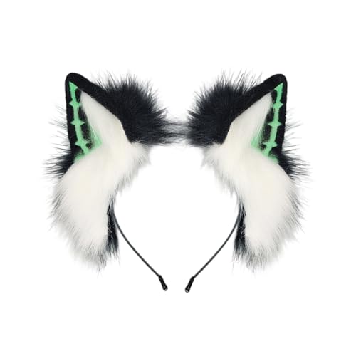 Obotsnoi Dark Series 2000er Jahre Thema Wolf Ohr Kopfschmuck Weicher Plüsch Haarreif für Rollenspiele Event Musik Festival Haarband für Frauen Mädchen Plüsch Tier Ohr Hairhoop Obotsnoi Dark Series 2000er Jahre Thema Wolf Ohr Kopfschmuck Weicher Plüsch Haarreif für Rollenspiele Event Musik Festival Haarband für Frauen Mädchen Plüsch Tier Ohr Hairhoop von Obotsnoi