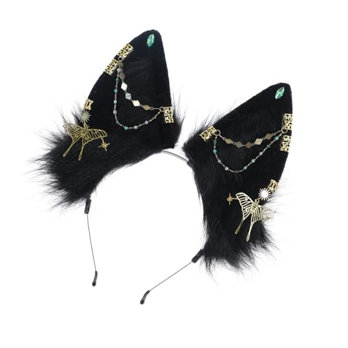 Obotsnoi Handgefertigtes Wolfsohr-Haarband, Anime-Event-Maskeraden, Kostüm, Kopfschmuck, Teenager, Mädchen, Rollenspiel, Anziehzubehör, Tierohren Obotsnoi Handgefertigtes Wolfsohr-Haarband, Anime-Event-Maskeraden, Kostüm, Kopfschmuck, Teenager, Mädchen, Rollenspiel, Anziehzubehör, Tierohren von Obotsnoi