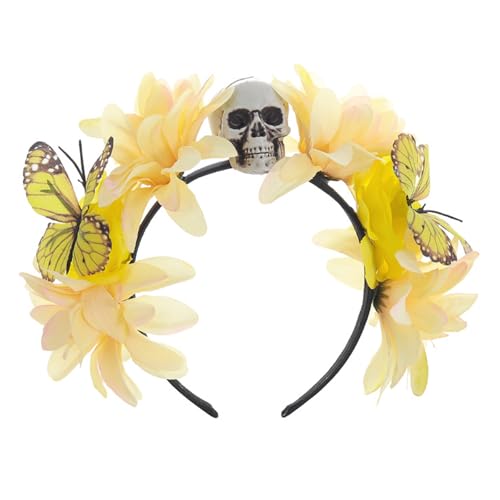 Obotsnoi Kreativer Schädel Kopfbedecker Schmetterling Blumenstirnband Für Halloween Kostüme Freien Und Themenpartys Essentielles Accessoire Halloween Stirnbänder Obotsnoi Kreativer Schädel Kopfbedecker Schmetterling Blumenstirnband Für Halloween Kostüme Freien Und Themenpartys Essentielles Accessoire Halloween Stirnbänder von Obotsnoi
