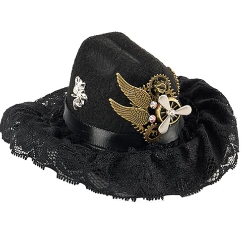 Obotsnoi Mechanische Ausrüstung, verzierte Cowgirl-Hut, Haarspange, viktorianischer Stil, Kopfschmuck, Unisex, Kostüm-Requisiten, Kopfschmuck, Gothic-Hut, Haarnadel Obotsnoi Mechanische Ausrüstung, verzierte Cowgirl-Hut, Haarspange, viktorianischer Stil, Kopfschmuck, Unisex, Kostüm-Requisiten, Kopfschmuck, Gothic-Hut, Haarnadel von Obotsnoi