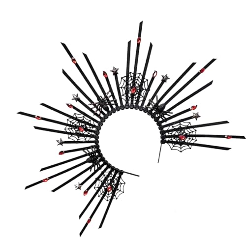 Obotsnoi Rocker Spiders Haarband Künstlerische Spinnennetz-Kopfbedeckung für Party Cosplay Zubehör für Musik Festivals Nachtclubs Party Haarschmuck Damen Obotsnoi Rocker Spiders Haarband Künstlerische Spinnennetz-Kopfbedeckung für Party Cosplay Zubehör für Musik Festivals Nachtclubs Party Haarschmuck Damen von Obotsnoi