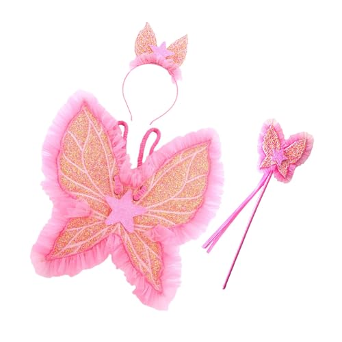 Weiches Feenflügel-Haarband und Stick-Set für Kinder, Prinzessinnen-Thema, Geburtstagsparty, Kostüm-Zubehör oder Foto-Requisiten, weicher Stoff, Cosplay-Kostüm-Flügel Weiches Feenflügel-Haarband und Stick-Set für Kinder, Prinzessinnen-Thema, Geburtstagsparty, Kostüm-Zubehör oder Foto-Requisiten, weicher Stoff, Cosplay-Kostüm-Flügel von Obotsnoi