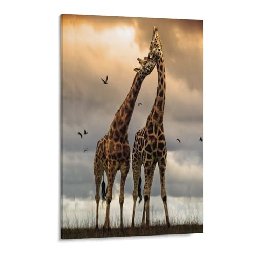 Erwachsene und Kinder Puzzle 1000 Teile Puzzle，Giraffe，einfaches Puzzle Spiel Rollenpuzzle Lernspiel Spielzeug Familie Dekoration（38x26cm）-A2 von ObuMI