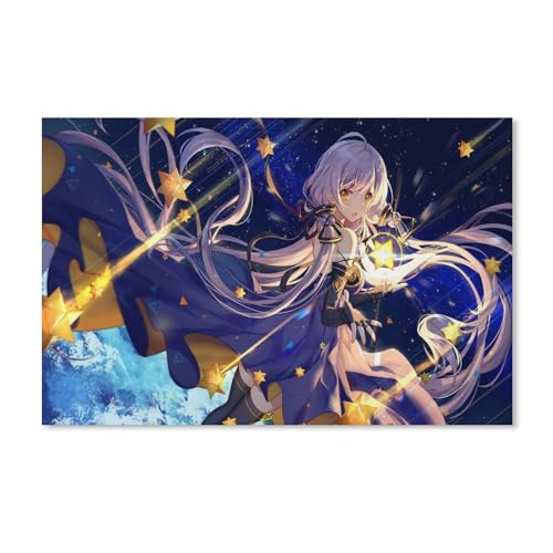 Puzzle 1000 Teile，lila Haare Mädchenkleid Anime Mädchen，Papier Adult Toys Dekompressionsspiel（50x70cm）-236 von ObuMI