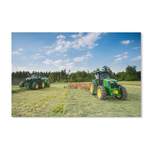 Puzzle 1000 Teile für Erwachsene，Traktor auf dem Gras，Puzzle Teenager Jungen Mädchen Puzzle Schwieriges, Herausforderndes Puzzle für Partyspiele（50x70cm）-A74 von ObuMI