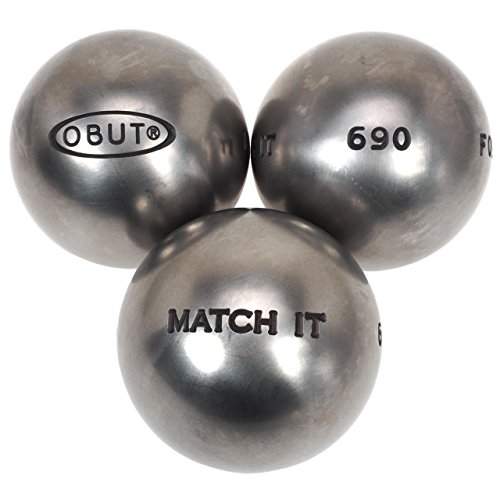 OBUT Match 115. IT Edelstahl 71 mm – Boccia-Kugeln Argent métalisé 710g von Obut