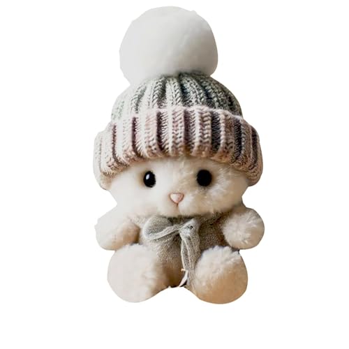 Ocastuted Bunny Hug Süßes Ostergeschenk, Süße Emotionale Unterstützung Positiver Häkelhasen, Pocket Hug Rabbit Puppe Mit Inspirierender Karte, Osterdekorationen Mit Gestrickten Hut von Ocastuted