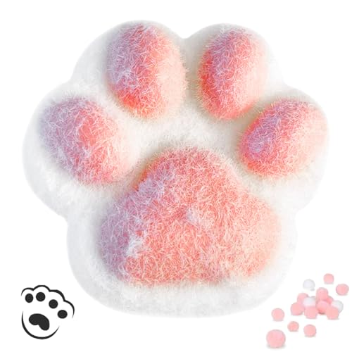 Big Cat Paw Squishy Toy,Silikon-Quetschspielzeug zum Stressabbau,Anti Stress Spielzeug für Kinder Erwachsener, Niedliche Sensory Fidget Toys Geschenke für Katzenliebhaber(orangefarbene Farbe) von Occtingkind