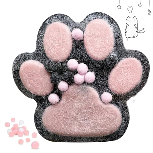 Big Cat Paw Squishy Toy,Silikon-Quetschspielzeug zum Stressabbau,Anti Stress Spielzeug für Kinder Erwachsener, Niedliche Sensory Fidget Toys Geschenke für Katzenliebhaber-Schwarzrosa von Occtingkind