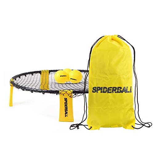 Ocean 5 Spiderball Set, Ball-Spiel mit Netz, 3 Bällen und Tragetasche - zum Spielen im Park, Garten, Strand oder im Haus - für Kinder und Erwachsene von Ocean 5