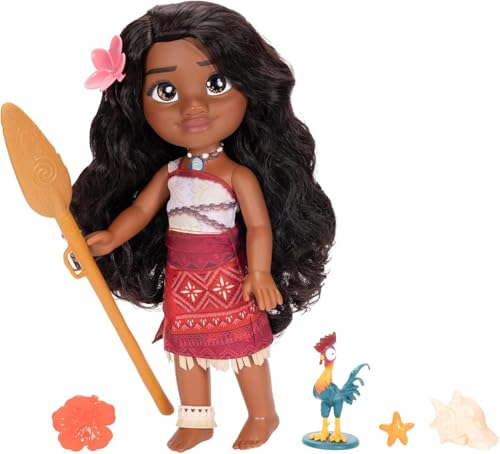 Disney Oceania 2 Puppe 38 cm von Vaiana Sänger, mit ihren Kleidern, inspiriert vom Animationsfilm, angereichert mit wertvollen Details, ihre Augen leuchten von Disney