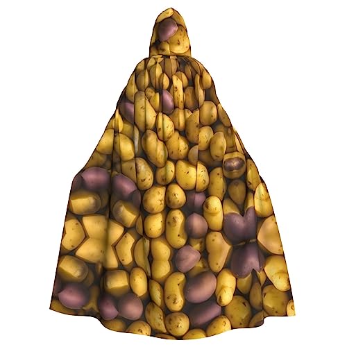 OdDdot Karnevals-Umhang mit vielen Kartoffeln, Erwachsenen-Kapuzenumhang, Hexenkostüm für Damen und Herren, Cosplay-Kostüme von OdDdot