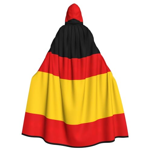 OdDdot Unisex Kapuzenumhang mit deutscher Flagge, Hexen-Vampir-Zauberer-Robe für Halloween, Cosplay-Kostüme von OdDdot