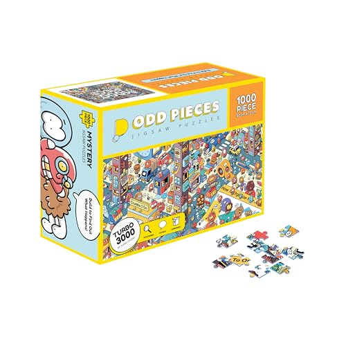 Odd Pieces Mystery Jigsaw Puzzle-1.000 Teile Mystery Puzzle mit Storytelling Comics, Schatzsuche Hinweise, geheimes Ende, 1000 Teile Puzzle für Erwachsene & Kinder – 50 x 70 cm Frameable Magic Puzzle von Odd Pieces