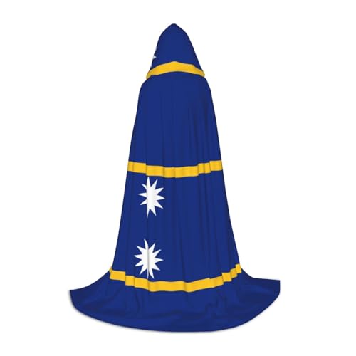 Odddot Kapuzenumhang mit Flagge von Nauru, Unisex, Hexen-Zauberer-Umhang, Vampirumhang für Halloween, Cosplay-Kostüme von Odddot