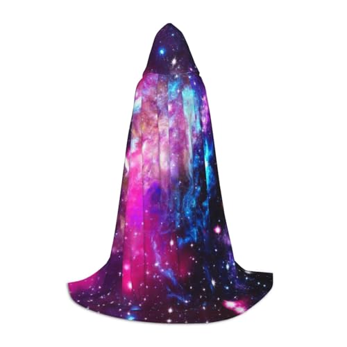 Odddot Kapuzenumhang mit Galaxie-Druck, Unisex-Umhang, Hexen-Zauberer-Umhang, Vampirumhang für Halloween, Cosplay-Kostüme von Odddot