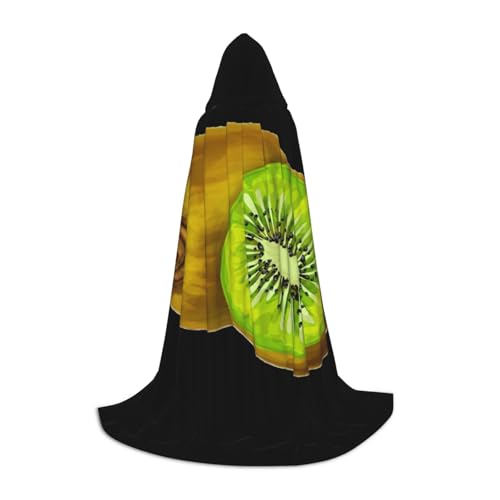 Odddot Kapuzenumhang mit Kiwi-Druck, Unisex, Hexen-Zauberer-Umhang, Vampirumhang für Halloween, Cosplay-Kostüme von Odddot