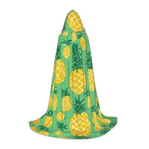 Odddot Umhang mit goldenem Ananas-Hintergrund, Unisex, Hexen-Zauberer-Umhang, Vampirumhang für Halloween, Cosplay-Kostüme von Odddot