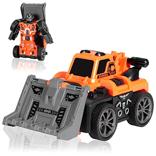 Oderra Spielzeug-Roboterauto, 2-in-1, Transformator, Roboter, Spielzeug, kleines Auto, für Jungen von 3 bis 14 Jahren (Orange) von Oderra