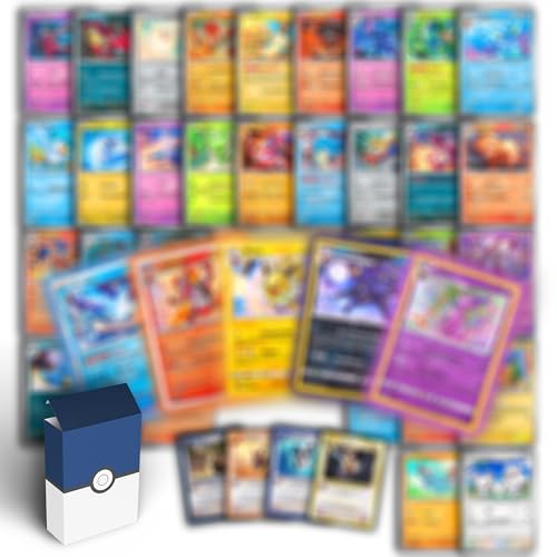 Odisey 50 Original Pokemon Karten Deutsch mit 5 Holo oder Reverse Holo | Pokemon Karten Set mit 1 seltenen Rare Karte oder einer Glumanda-, Evoli- oder Pikachu-Karte | Pokemon Karten für Pokemon Spiel von Odisey