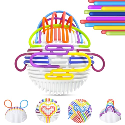 OdiuK Sensorik Activity Ball, Sensory Fidget Spiel Toys mit 16 Bunte Silikonstreifen, Sensorisches Spielzeug Autismus ADHS Kinder ab 3 Jahre & Erwachsene für Beruhigung Stress Anxiey OdiuK Sensorik Activity Ball, Sensory Fidget Spiel Toys mit 16 Bunte Silikonstreifen, Sensorisches Spielzeug Autismus ADHS Kinder ab 3 Jahre & Erwachsene für Beruhigung Stress Anxiey von OdiuK