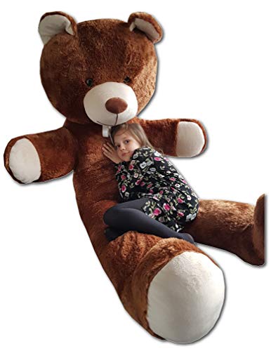 Odolplusz Teddybär 205cm | Farbe : Braun | Groß Teddy Bear Plüschbär Stofftier Kuscheltier Plüschtier XXL von Odolplusz