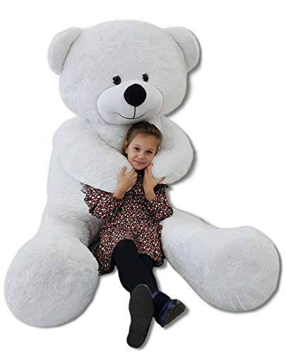 Odolplusz Teddybär 220cm GIGANT Groß Teddy Bear Plüschbär Stofftier Kuscheltier Plüschtier XXL, Weiss von Odolplusz