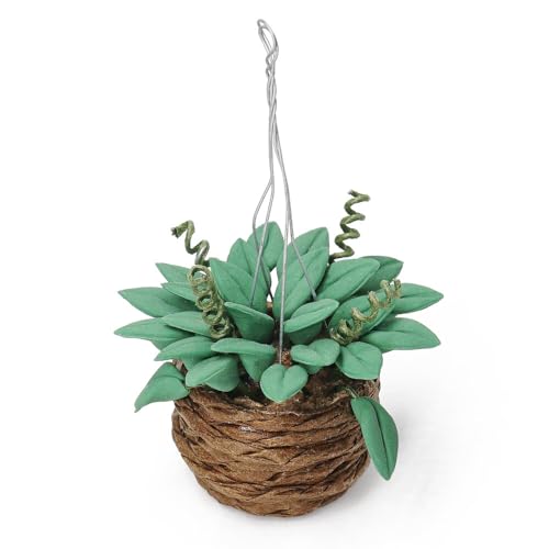 Odoria 1/12 Miniatur Puppenhaus Hängepflanze Miniaturen Pflanzen Blumenampel Puppenstube Deko Zubehör, Dunkelgrün Odoria 1/12 Miniatur Puppenhaus Hängepflanze Miniaturen Pflanzen Blumenampel Puppenstube Deko Zubehör, Dunkelgrün von Odoria