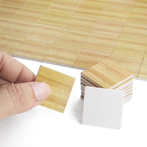 Odoria Puppenhaus Fußboden Fliesen Miniatur: 1/12 Maßstab Quadratisch Parkett Holz Diorama Raum Vintage Eiche - Mini Bodenbelag Gebäude Bauteile Schlafzimmer Wohnzimmer Handwerk DIY 27x27 cm² Odoria Puppenhaus Fußboden Fliesen Miniatur: 1/12 Maßstab Quadratisch Parkett Holz Diorama Raum Vintage Eiche - Mini Bodenbelag Gebäude Bauteile Schlafzimmer Wohnzimmer Handwerk DIY 27x27 cm² von Odoria